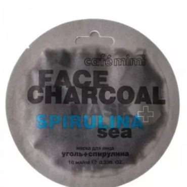 Cafe Mimi -  Cafe Mimi Maseczka do twarzy - Bambusowy węgiel & spirulina